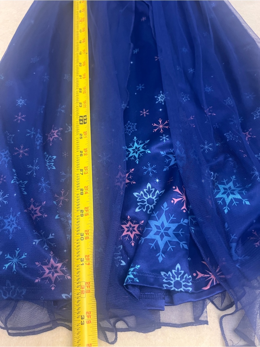 Disney Frozen Girls Elsa & Anna Blue Princess Dress Or nightgown Size M (8) - Picture 4 of 10